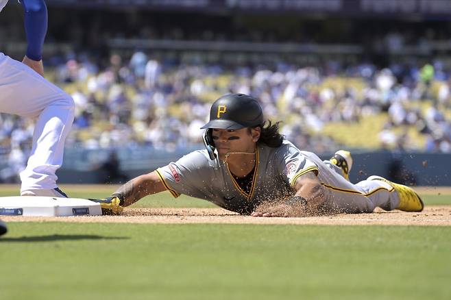 피츠버그 배지환은 16일(한국시간) 마이너리그 트리플A로 강등됐다. 그는 이달 8일 콜업 이후 6경기서 9타수 무안타로 침체했다.｜AP뉴시스