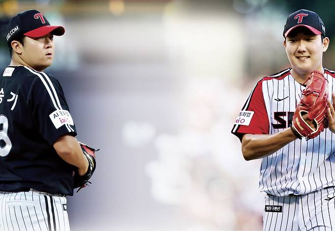 LG 송승기(왼쪽)와 손주영. 연합뉴스·LG트윈스 제공