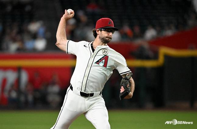 승리 투수가 된 애리조나 잭 갈렌. /AFPBBNews=뉴스1