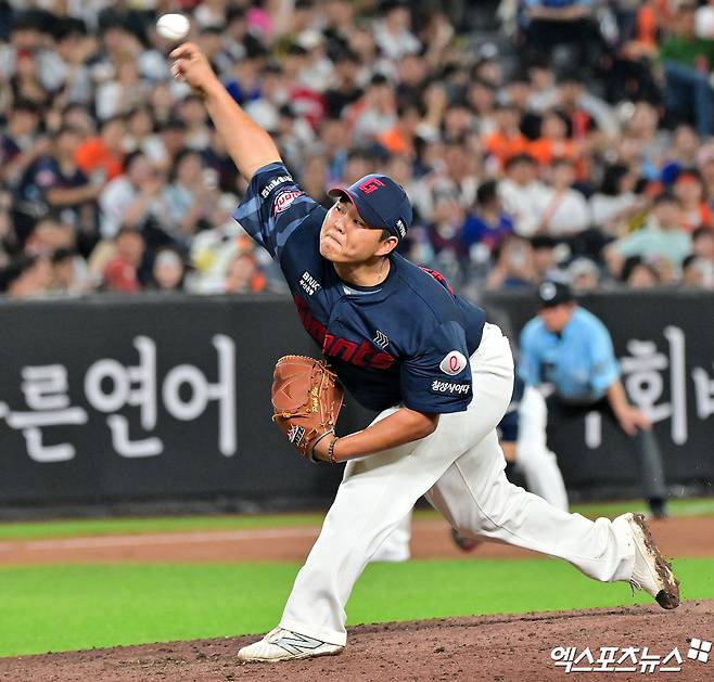 롯데 자이언츠 우완 영건 박진이 16일 대구 삼성라이온즈파크에서 열린 2025 신한 SOL Bank KBO리그 삼성 라이온즈와의 팀 간 14차전에 선발등판, 3이닝 2실점을 기록했다. 사진 엑스포츠뉴스 DB