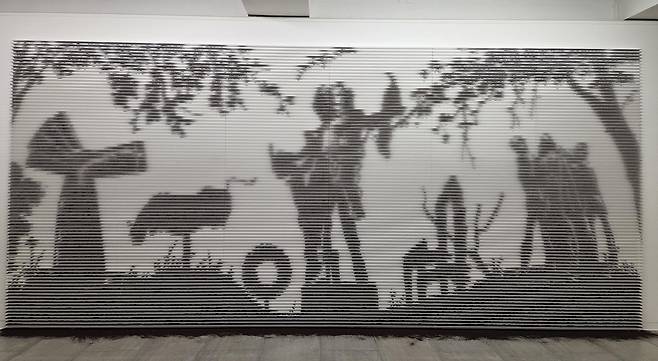 이창원 작 '성곡의 조각들' (서울=연합뉴스) 박의래 기자 = 16일 성곡미술관 개관 30주년 기념전 '미술관을 기록하다'에 전시 중인 이창원 작 '성곡의 조각들'. 2025.9.16 laecorp@yna.co.kr