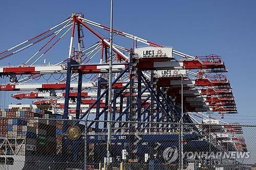 로스앤젤레스 항구의 크레인 [EPA 연합뉴스 자료사진. 재판매 및 DB 금지]