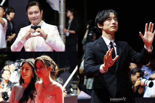 (왼쪽 상단부터 시계방향) 이병헌, 사카구치 켄타로, 한소희, 전종서 / 사진=스타뉴스 DB