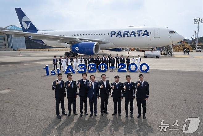 파라타항공이 지난 7월 31일 김포국제공항을 통해 들여온 1호기 A330-200의 모습(파라타항공 제공). 20225.07.31.
