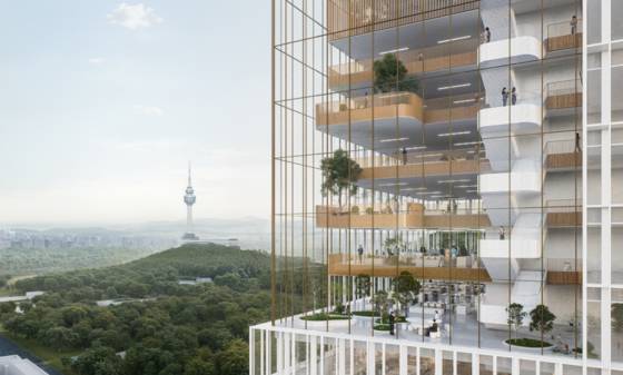 대구시청 신청사 당선작 설계도에는 도시를 조망하는 업무 특화 공간도 있다. [사진 대구시]