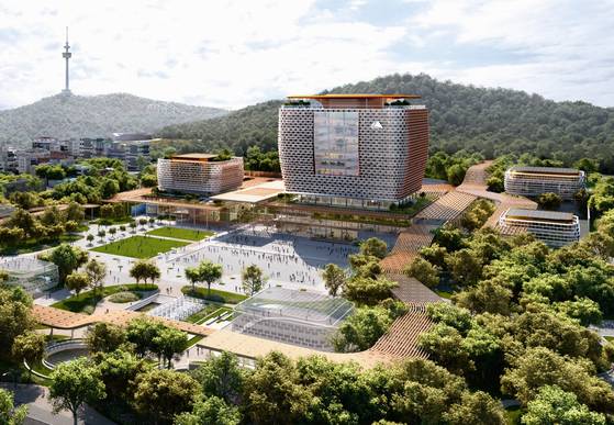 대구시 신청사 설계 공모 2등 작품 설계도로 해안종합건축사사무소 컨소시엄의 작품이다. [사진 대구시]