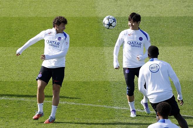 ▲ 챔피언스리그 대비 훈련을 하고 있는 이강인 ⓒ연합뉴스