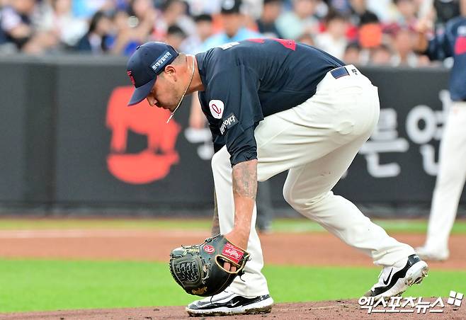 롯데 자이언츠 외국인 투수 빈스 벨라스케즈가 구단과 면담에서 불펜으로 보직 변경에 동의했다. 사진 엑스포츠뉴스 DB