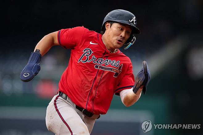 워싱턴과 더블헤더 1차전서 주루하는 김하성 [AFP=연합뉴스]