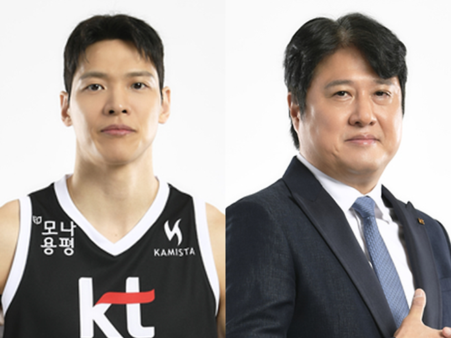 KT 김선형(사진 오른쪽)과 문경은 감독. 사진=KBL