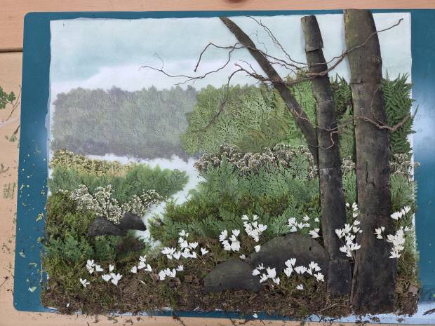 압화 조립후 진공마감 단계 과정2. <한국압화박물관 제공>