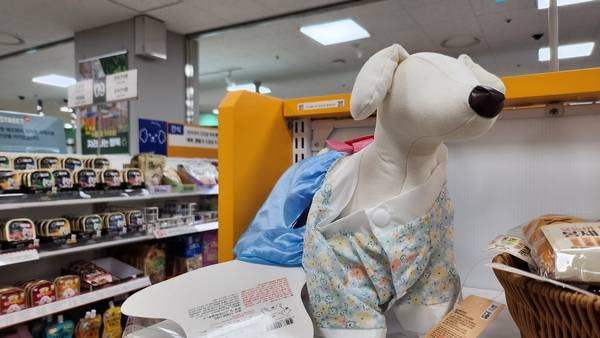 18일 창원 한 다이소 매장에 반려동물 한복이 진열돼있다. /이원재 기자