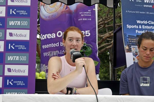 드로 세리머니에 참가했던 마야 조인트 / 코리아오픈