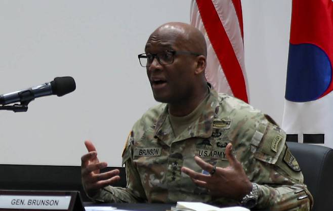 제이비어 브런슨 주한미군사령관. 주한미군사령부 제공