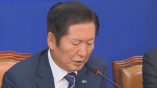 정청래 더불어민주당 대표.