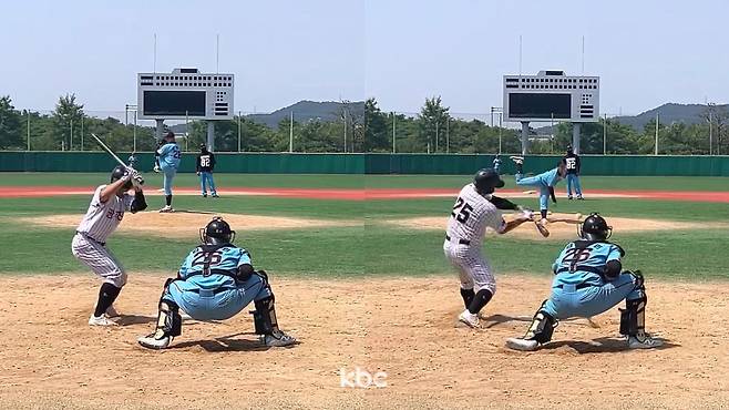 ▲ 나주 광남고BC 김현수 투구 모습