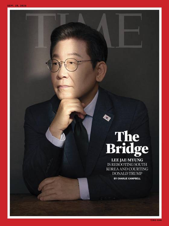 South Korean President Lee Jae Myung is seen in this cover photo for an interview with Time magazine [TIME]