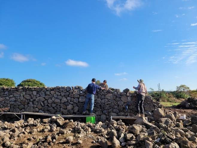 제주 돌담 쌓기 [제주도 제공. 재판매 및 DB 금지]