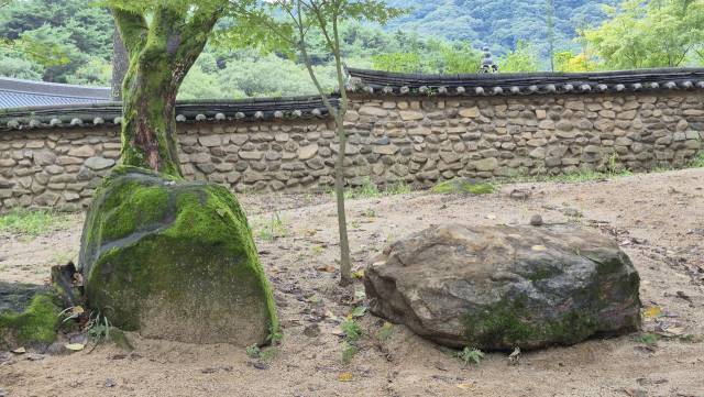 사명대사가 부모를 잃고 방랑하다 잠시 누워 잠들었다는 바위. 남태우 기자