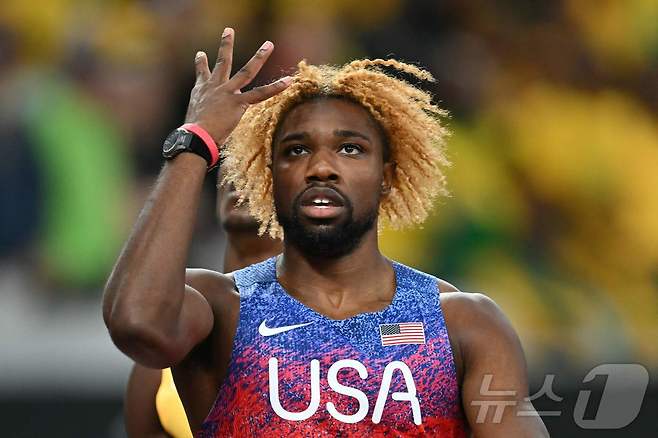 노아 라일스가 19일 세계육상선수권대회 남자 200m 4연패를 달성했다. ⓒ AFP=뉴스1