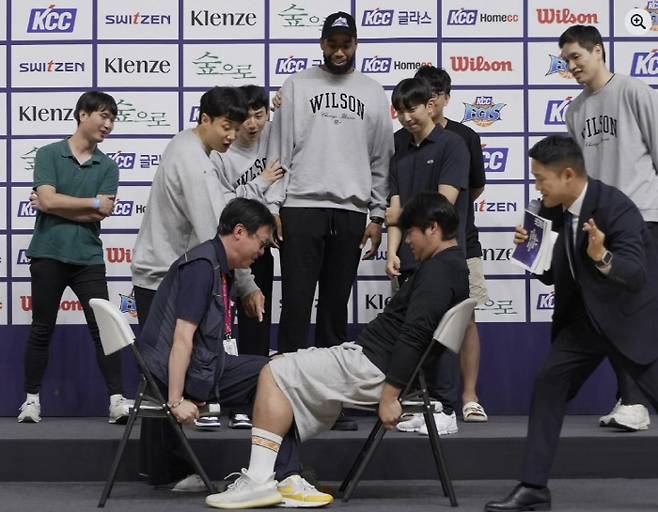 18일 부산에서 열린 부산 KCC의 팬과 함께 출정식 및 팬미팅. 사진제공=부산 KCC