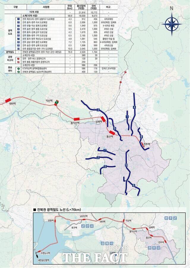 전북 전주권 광역교통시설 사업계획. /전주시