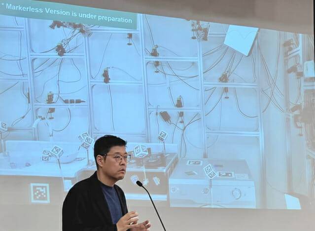 류중희 리얼월드 대표가 19일 국회도서관에서 열린 'AI 인사이트 포럼 피지컬 AI'에서 발표하고 있다. (사진=지디넷코리아 신영빈 기자)