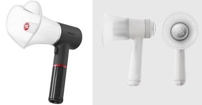 더보이즈 응원봉(왼쪽), QWER 응원봉./ 네이버 스토어, 엑스