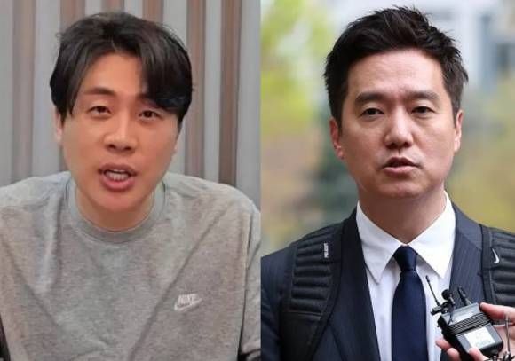 장사의 신 은현장 씨(왼쪽)와 가세연 김세의 씨. [사진=연합뉴스]