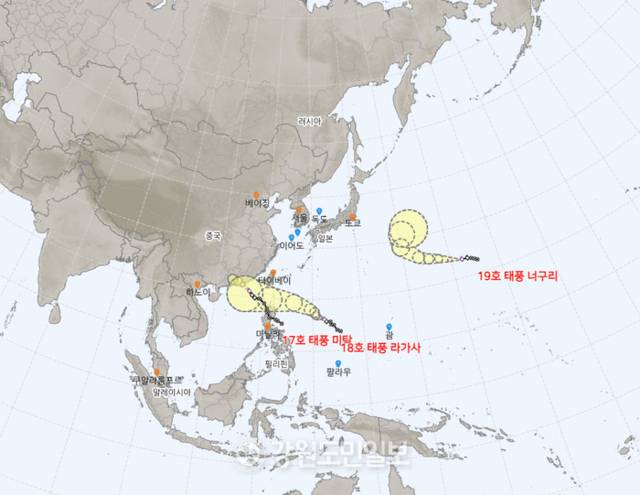 ▲ 태풍정보/기상청 홈페이지