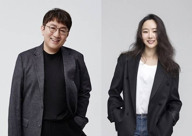 방시혁 하이브 의장, 민희진 어도어 전 대표. 사진l각 소속사