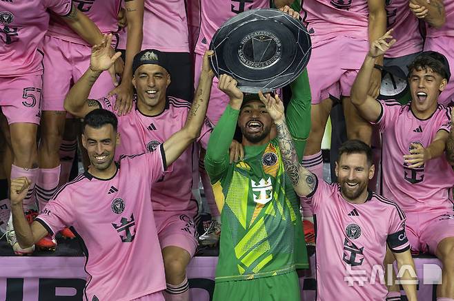 [포트 로더데일=AP/뉴시스] 미국 프로축구 메이저리그사커(MLS) 인터 마이애미의 리오넬 메시. 2024.10.19.