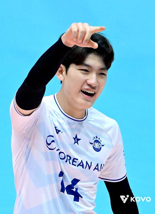 남자배구 대한항공의 서현일. (사진=KOVO 제공). 2025.09.19.  *재판매 및 DB 금지