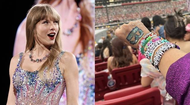 테일러 스위프트 팬들의 ‘우정 팔찌(friendship bracelets)’. 사진제공|테일러스위프트 펜카페