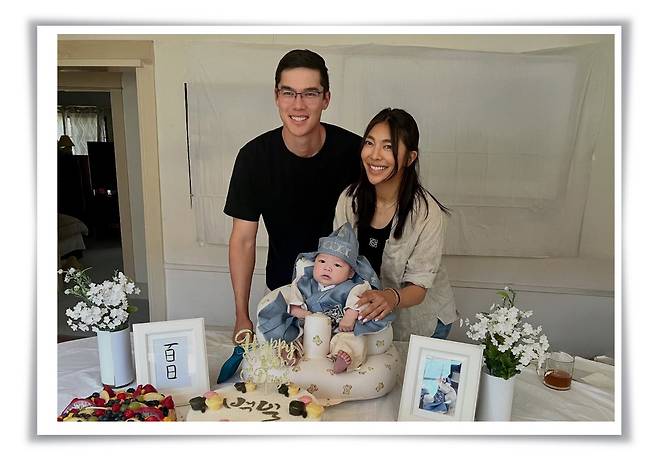 앨리슨 리 아들의 백일잔치 사진. 앨리슨 리 SNS 캡처