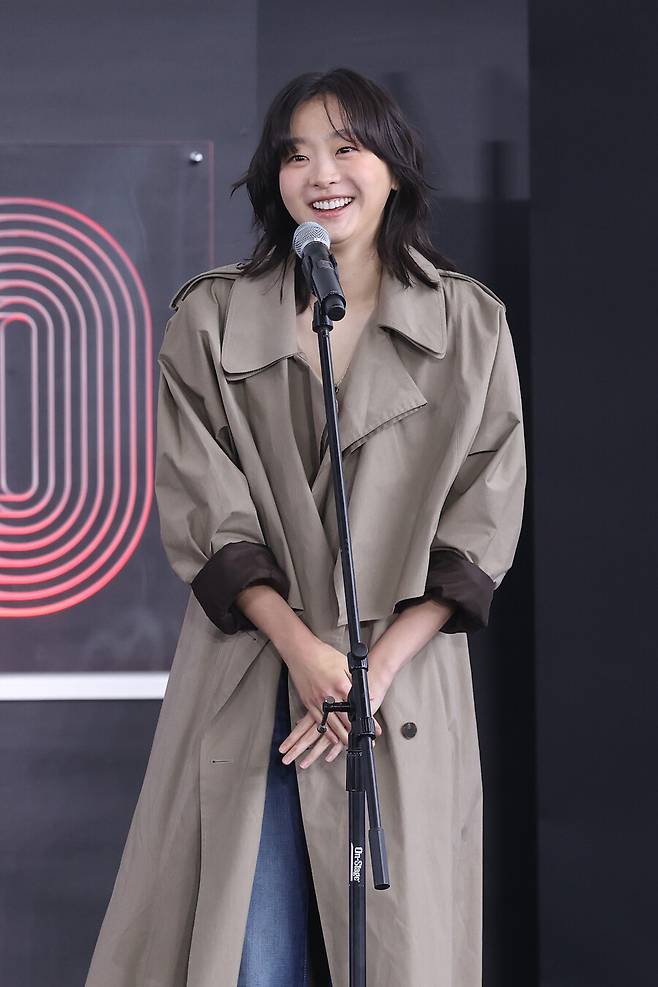 ▲ 제30회 부산국제영화제 '대홍수' 야외무대인사의 김다미. ⓒ연합뉴스