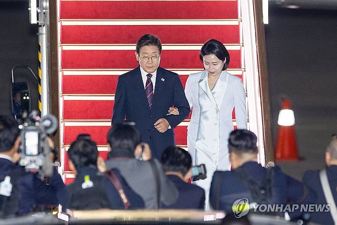 지난 6월 캐나다 G7 정상회의 일정 마치고 귀국한 이재명 대통령 [연합뉴스 자료사진]