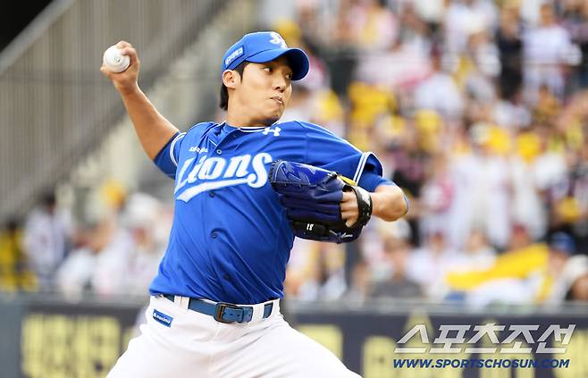 20일 잠실구장에서 열린 LG 트윈스와 삼성 라이온즈의 경기. 삼성 원태인이 역투하고 있다. 잠실=박재만 기자 pjm@sportschosun.com/2025.09.20/