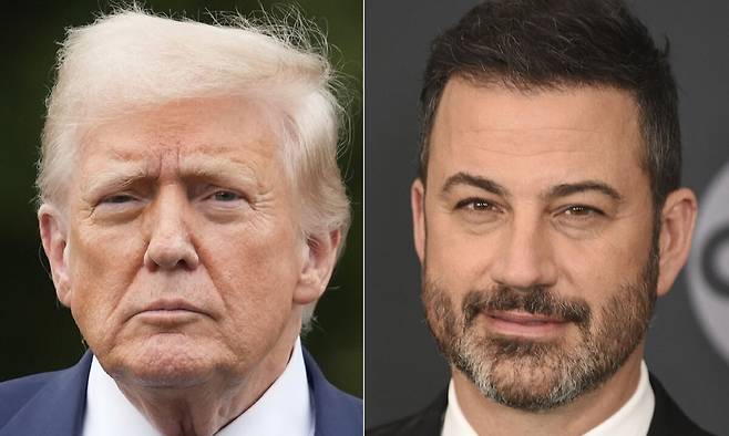 도널드 트럼프 미국 대통령(왼쪽), 지미 키멜. AP연합뉴스