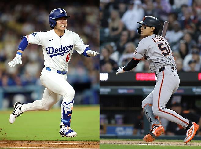 김혜성(왼쪽)과 이정후.  게티이미지코리아