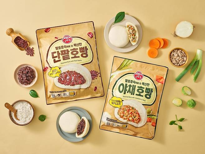 오뚜기 단팥호빵·야채호빵 [오뚜기 제공. 재판매 및 DB 금지]
