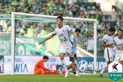 골 세리머니 하는 김찬 박상혁. [한국프로축구연맹 제공. 재판매 및 DB 금지]