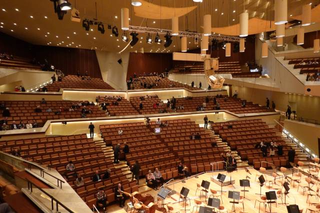 부산시립교향악단의 독일 순회공연 첫 번째 무대가 펼쳐질 '베를린 필하모니 메인 오디토리움'의 객석 모습. 박석호 기자