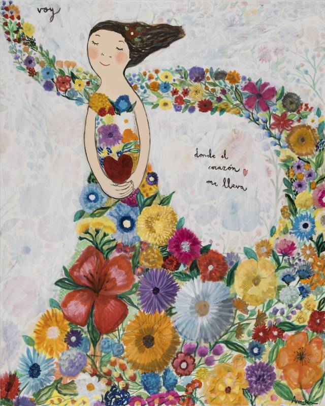 부산 해운대구 소울아트스페이스에서 만날 수 있는 스페인 화가 에바 알머슨의 작품(Where the heart takes me, 2025). 갤러리 제공