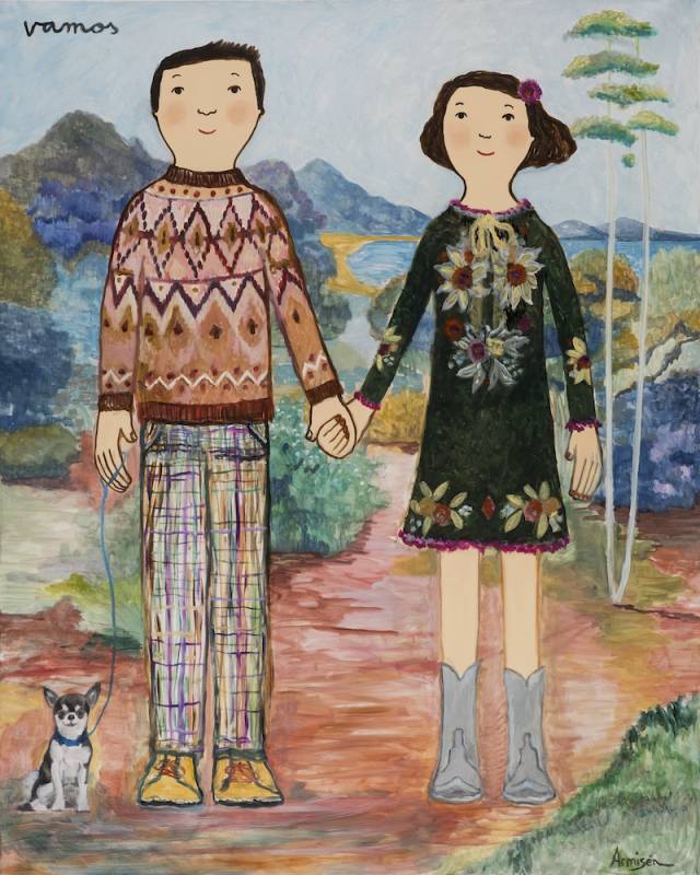 부산 해운대구 소울아트스페이스에서 만날 수 있는 스페인 화가 에바 알머슨의 작품 '바모스'(Let's go, 2025). 갤러리 제공