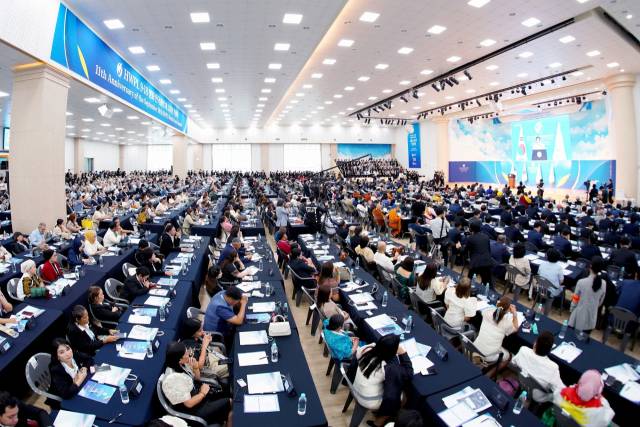 청주에서 ‘HWPL 9·18 평화 만국회의 제11주년 기념식’이 열리고 있는 모습./HWPL/