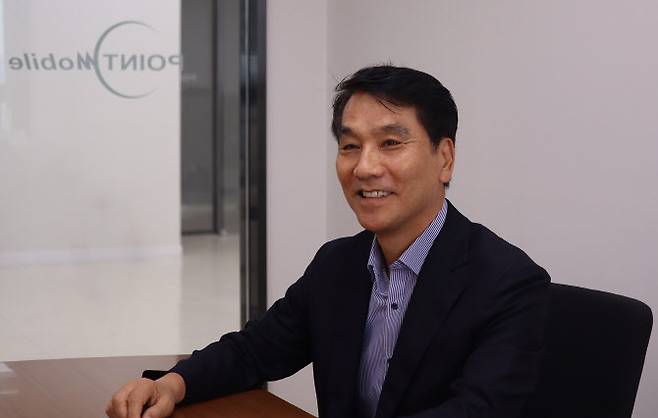 이철환 포인트모바일 대표가 지난 17일 서울 가산디지털단지 본사에서 인터뷰를 하고 있다. (사진=포인트모바일)