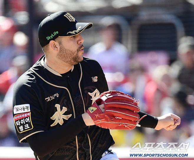 21일 수원 케이티위즈파크에서 열린 KT와 삼성의 경기. 선발 투구하는 KT 헤이수스. 수원=송정헌 기자songs@sportschosun.com/2025.09.21/