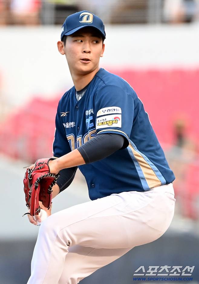 21일 광주KIA챔피언스필드에서 열린 NC와 KIA의 경기, NC 신영우가 역투하고 있다. 광주=허상욱 기자wook@sportschosun.com/2025.09.21/