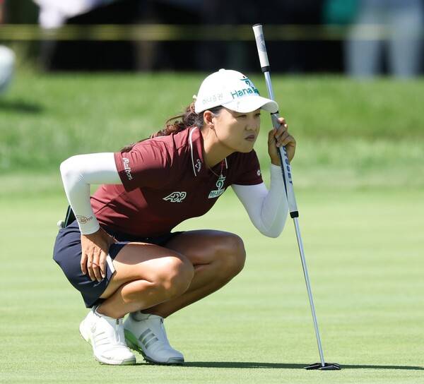 2025년 한국여자프로골프(KLPGA) 투어 하나금융그룹 챔피언십 최종일 이다연과 연장전 끝에 준우승을 차지한 교포 선수 이민지(호주) 프로가 최종라운드 경기하는 모습이다. 사진제공=KLPGA